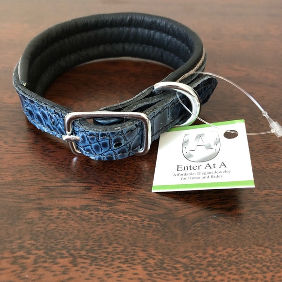 Padded leather dog collar - Picture 2 of 2